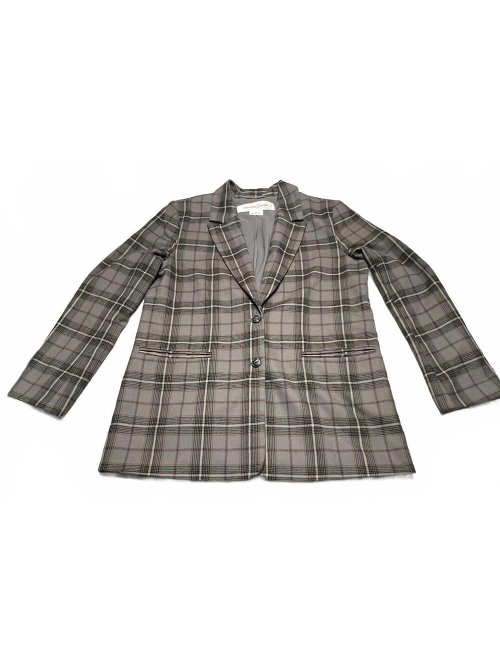 Men’s Treasure & Bond Nordstrom Plaid Blazer, Dark Academia, Casual Size Med